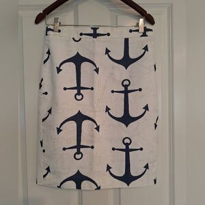 Corilynn anchor white blue skirt size‎ 4 /S
